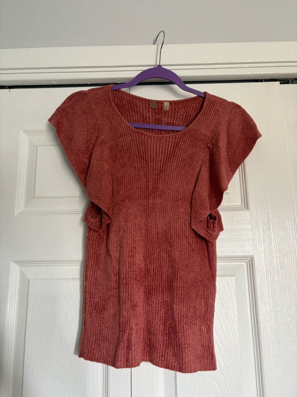 Free People | Ribbed Flutter Sleeve Top